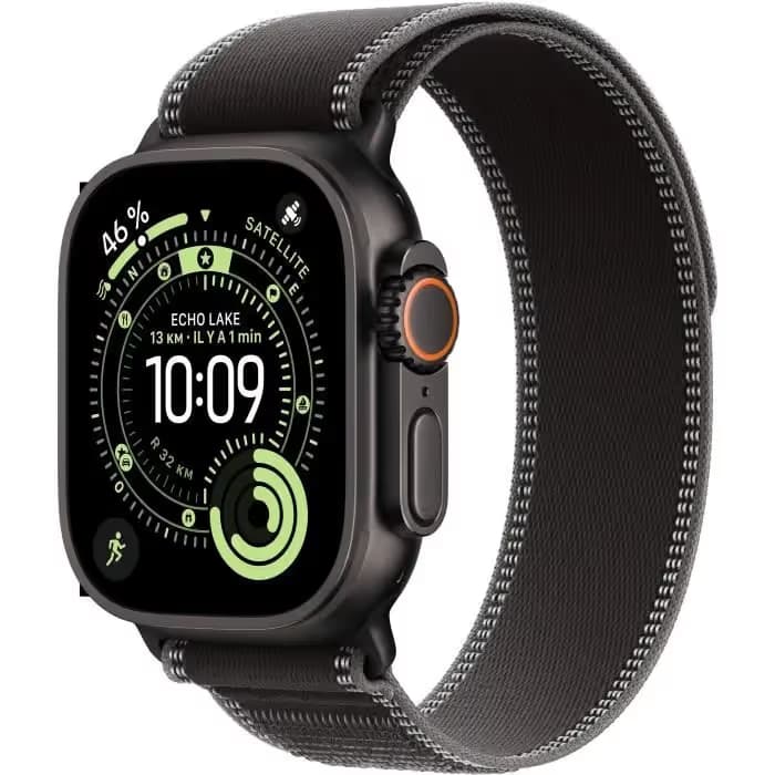 Apple Watch Ultra 3 GPS + Cellular - 49mm - Boîtier Noir Titane  - Bracelet Noir/Charcoal Trail Loop S/M 5