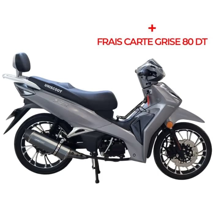 Moto UNISCOOT TIGER 125CC - Gris