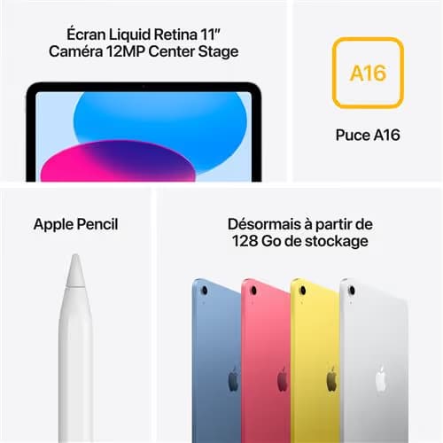 Apple - iPad 11" A16 256 Go Wifi 2025 - Jaune   5