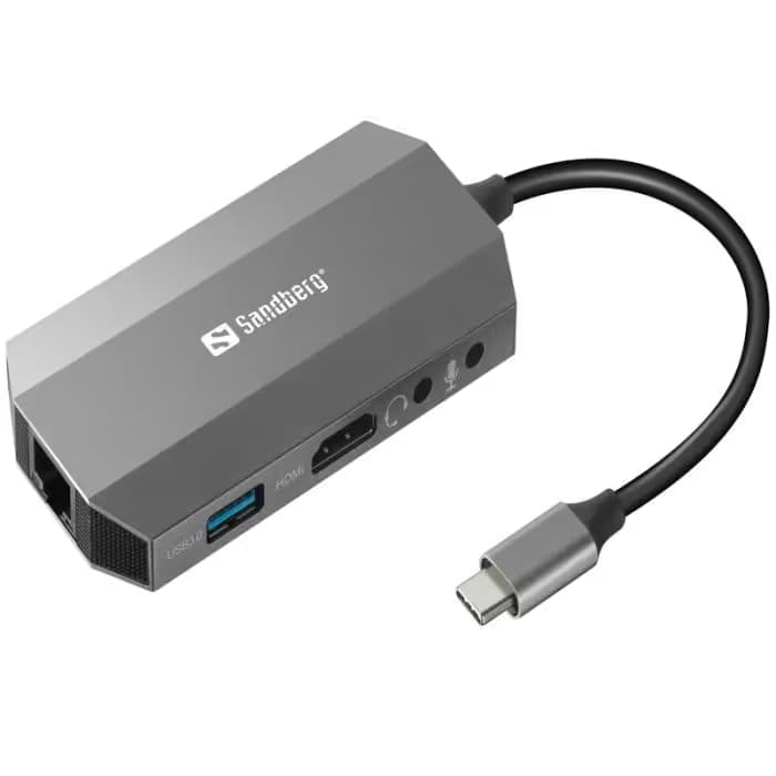 Station d'accueil SANDBERG Dock USB-C 6 IN 1 1