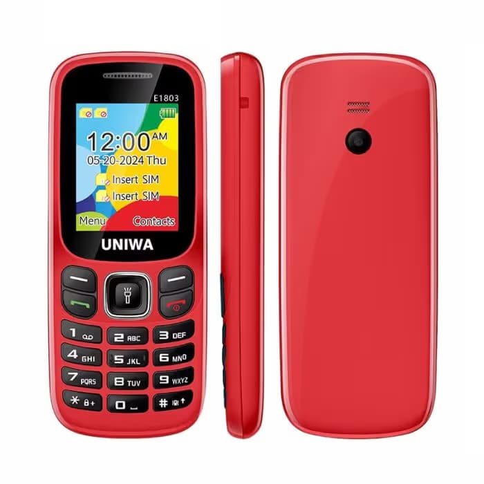 TÉLÉPHONE PORTABLE UNIWA E1803 - Rouge 1