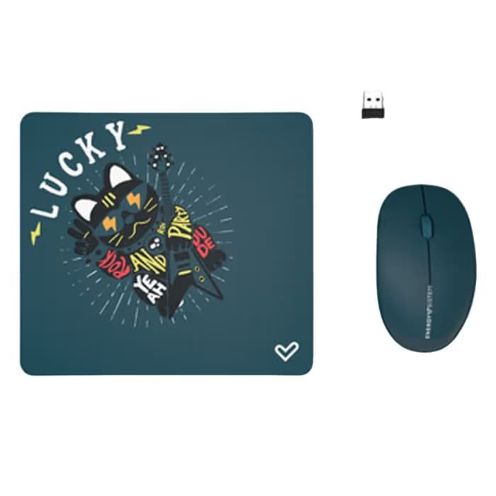 Ensemble Souris sans fil  & Tapis StarWave CM003 Vert 1