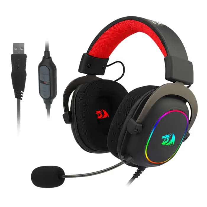 Micro Casque Gamer Redragon H510 Zeus-X RGB7.1 USB - Noir 1