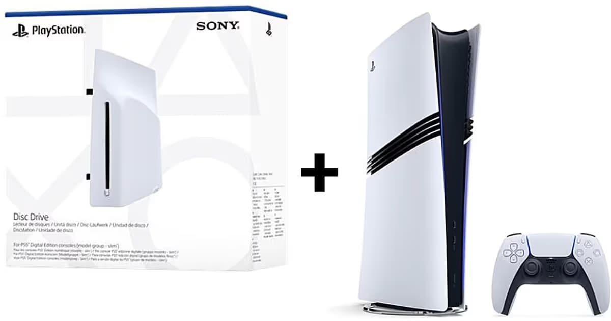 Pack PS5 Pro : Console PS5 Pro + Lecteur de Disques pour Console PS5 Édition Numérique