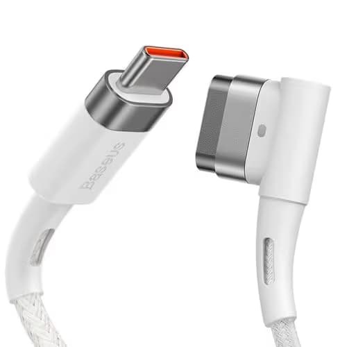 Câble de charge magnétique en zinc Type C à L - 60 W - Compatible avec MacBook 5
