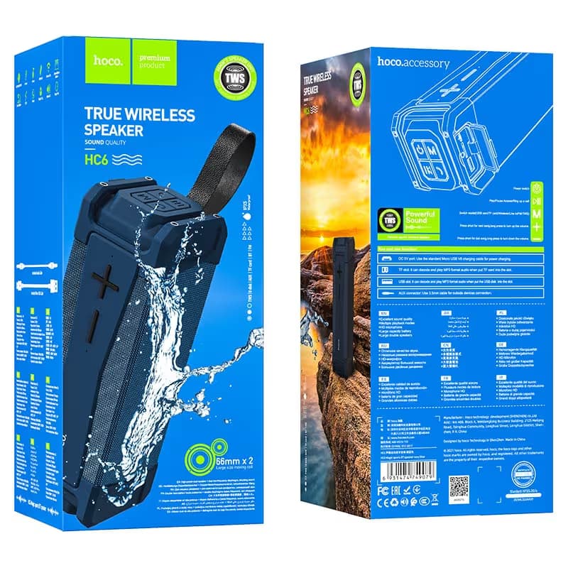 Haute Parleur Hoco HC6-Bleu 3