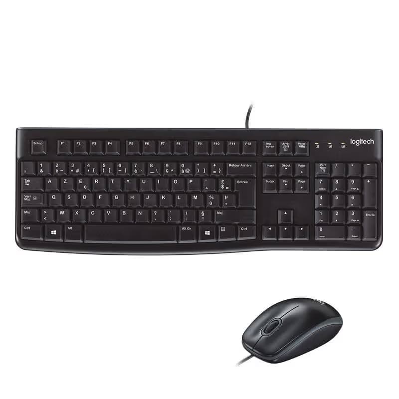 Ensemble LOGITECH Clavier et Souris MK120 USB - Noir