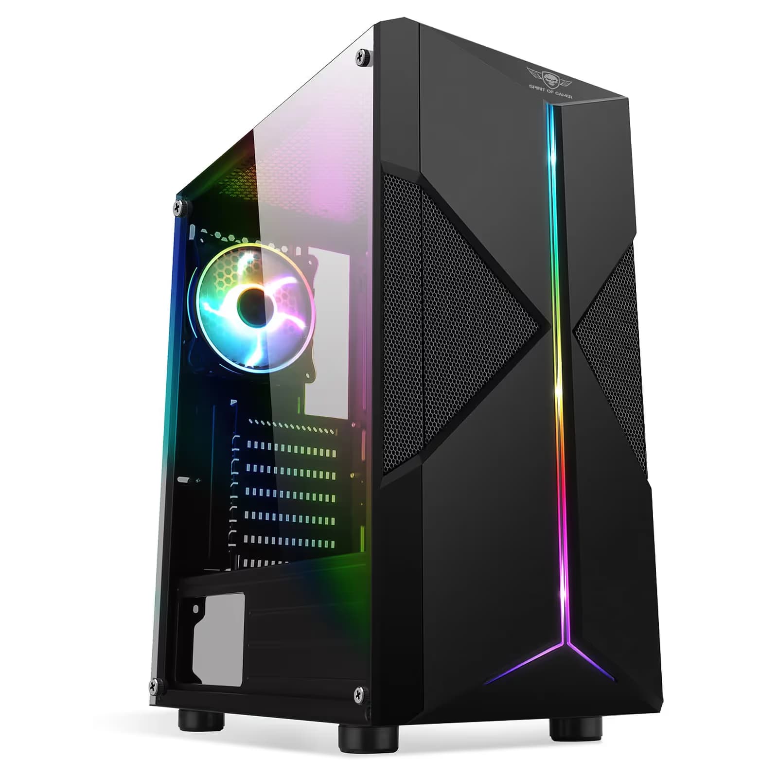 Boitier Gamer Spirit of Gamer Clone III ATX/LEC/ARGB+120MM - Noir 1