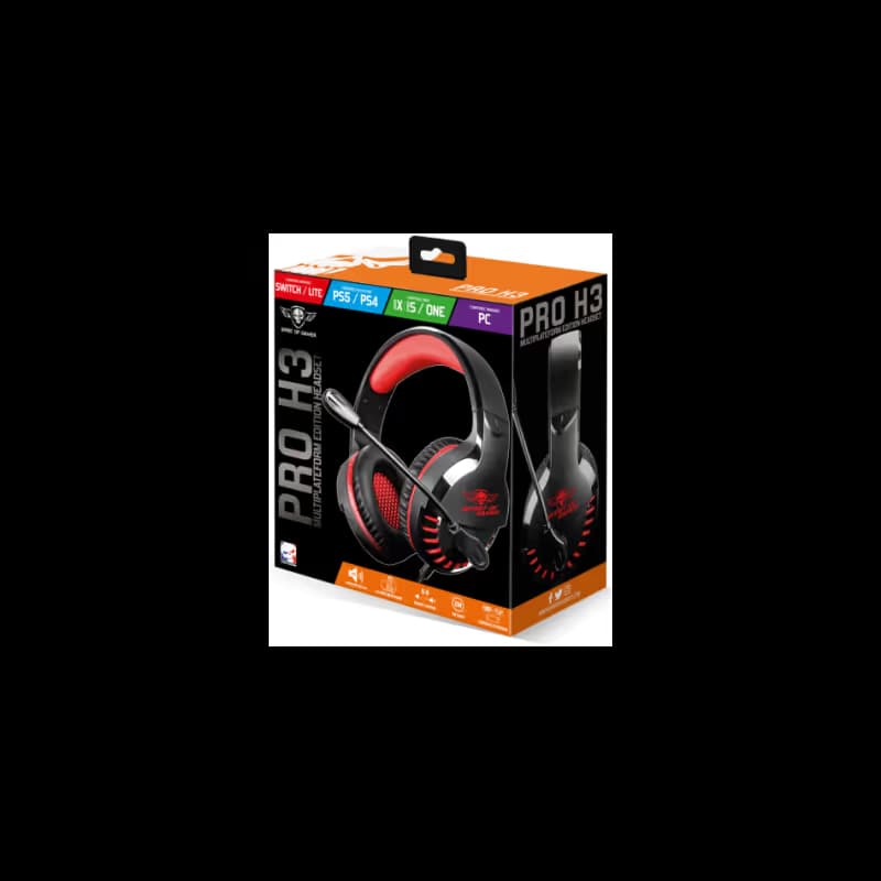 Micro Casque Gaming Filaire Spirit Of Gamer Pro H3 - Noir & Rouge 3