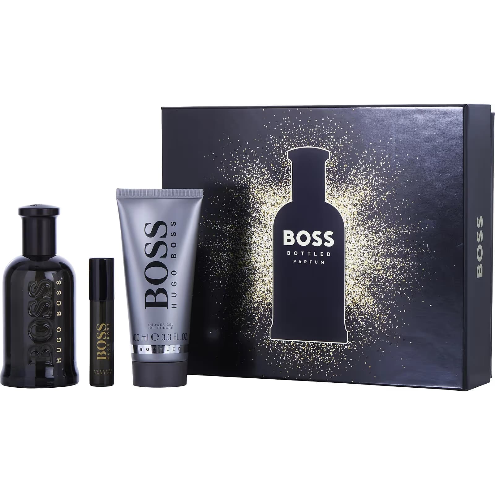 HUGO BOSS Coffret Hugo Bottled Eau de Parfum pour Homme 100ML & Gel Douche 100ML + Vaporisateur 10ML
