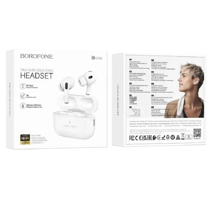 Écouteurs Sans Fil BOROFONE BW59 - Blanc 3