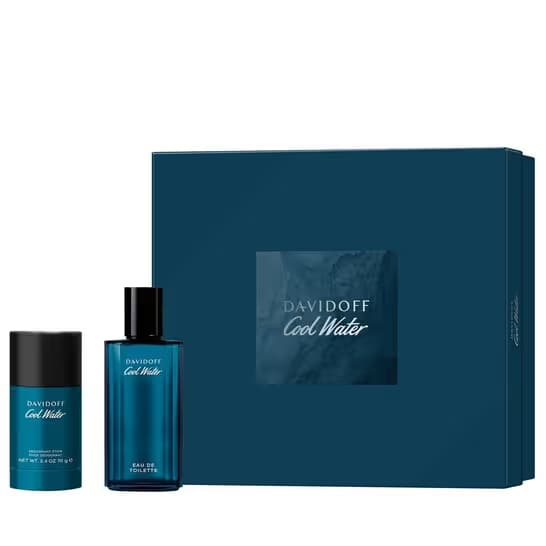 Davidoff Coffret Cool Water pour Homme - Eau de Toilette 75ML & Déodorant Stick 75ML