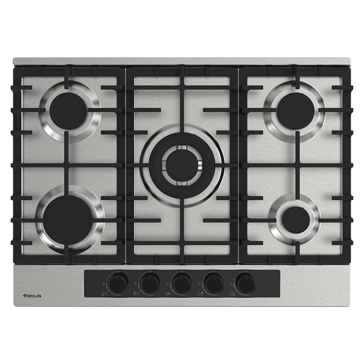Plaque de Cuisson Encastrable FOCUS F8003XS 5 Feux 70cm - Inox 