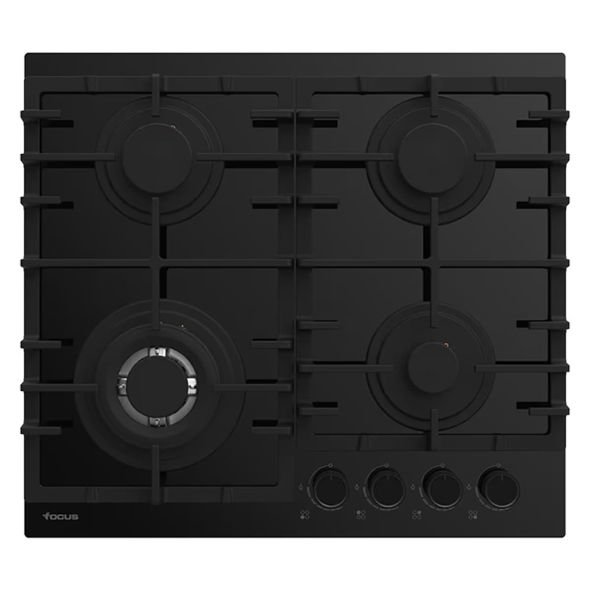 Plaque de Cuisson Encastrable FOCUS F8005BS 4 Feux 60cm - Noir  1