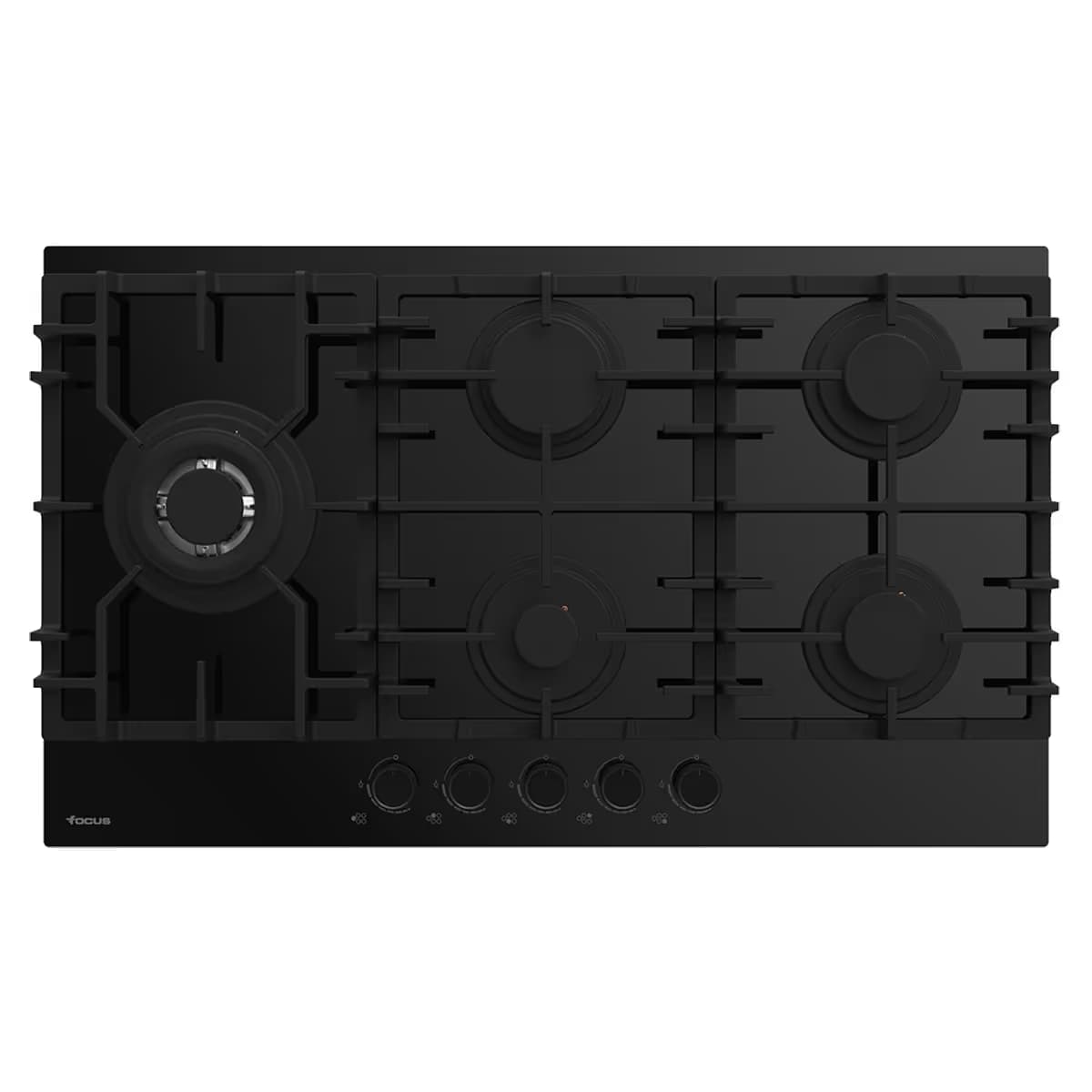 Plaque de Cuisson Encastrable FOCUS F8009BS 5 Feux 90cm - Noir 