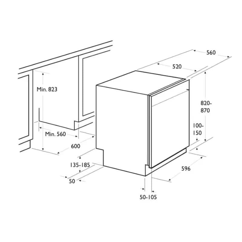 Lave Vaisselle Semi Encastrable FOCUS F502X 12 Couverts - Inox 2