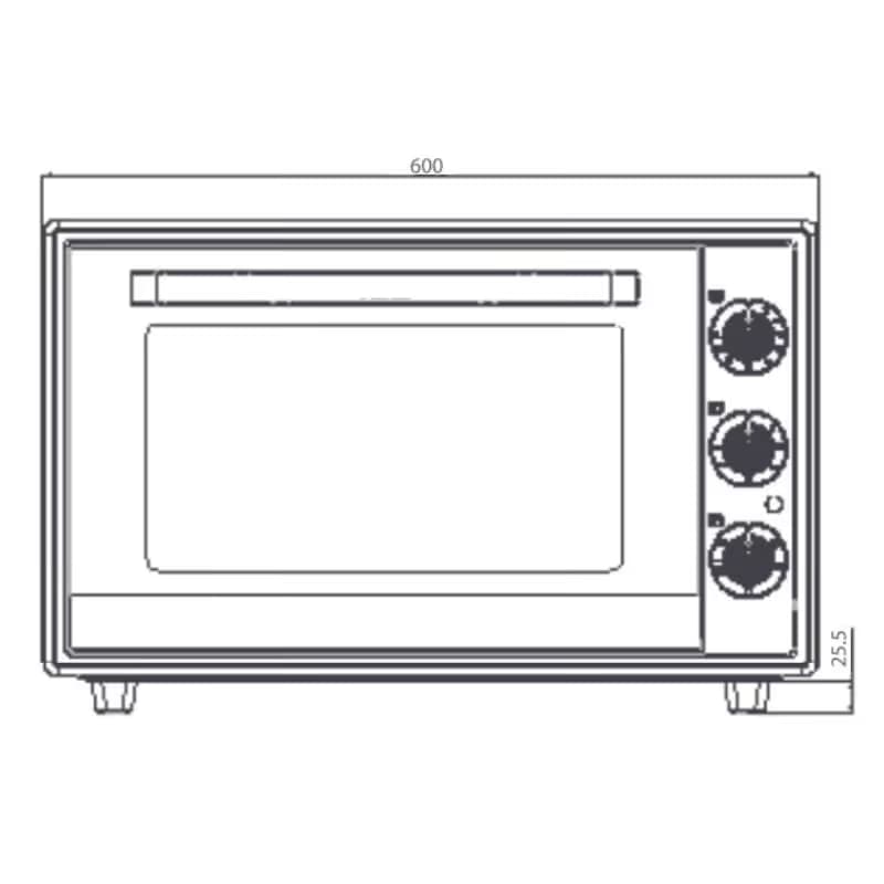 Four Électrique Ventilé FOCUS F.60X 60L - Inox 2