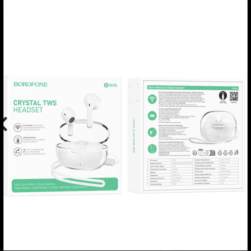 Écouteurs Sans Fil BOROFONE BW46 - Blanc 2