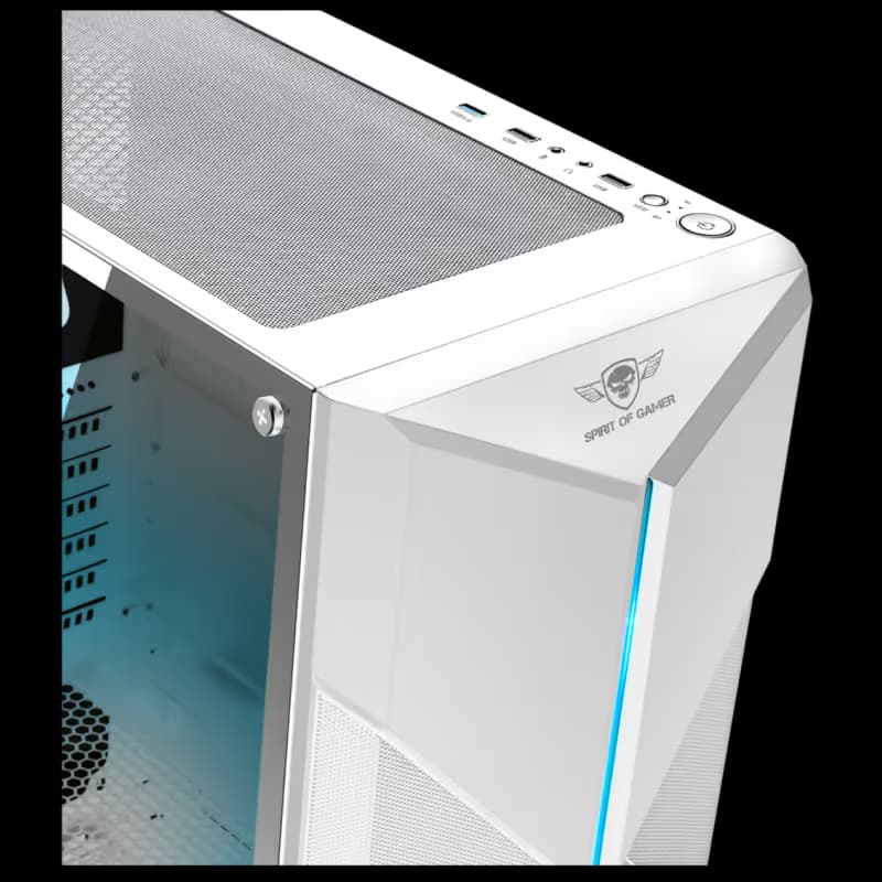 Boitier Gamer Spirit of Gamer Clone III ATX/LEC/ARGB+120MM -Blanc 4