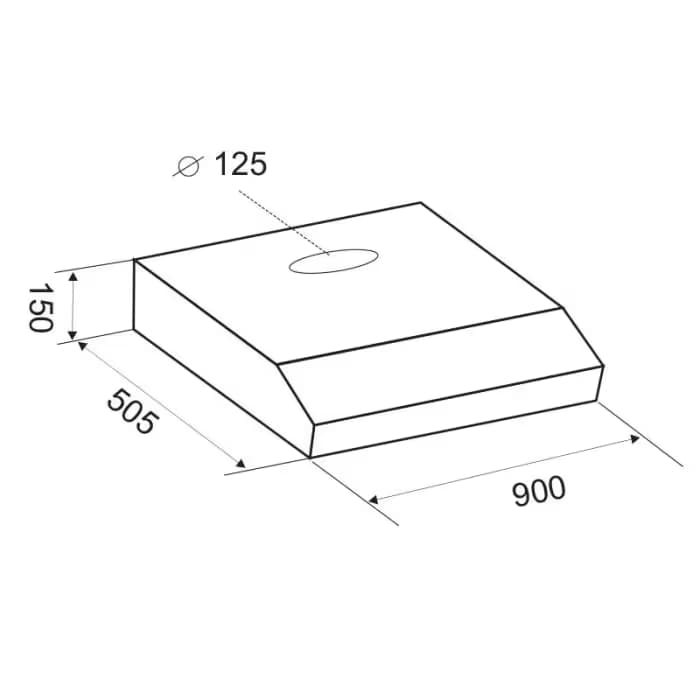Hotte Casquette FOCUS F902W 90 cm - Blanc 2