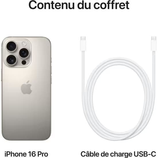 APPLE iPhone 16 Pro 256 Go - Titane Naturel 5