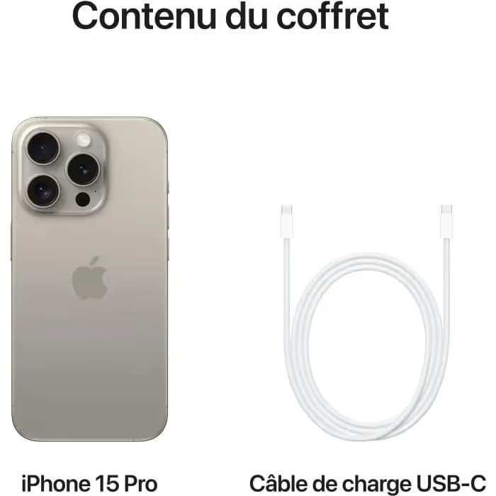 iPhone 15 Pro 128 Go - Titane Naturel  6