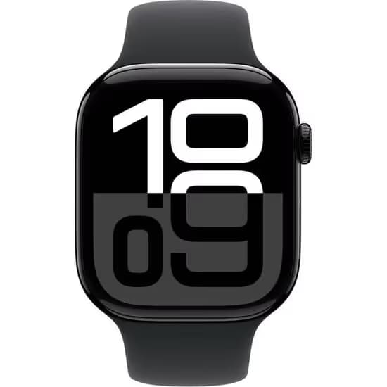 Apple Watch Series 10 GPS - 42mm - Boîtier Jet Black Aluminium - Bracelet Black Sport Band. 3