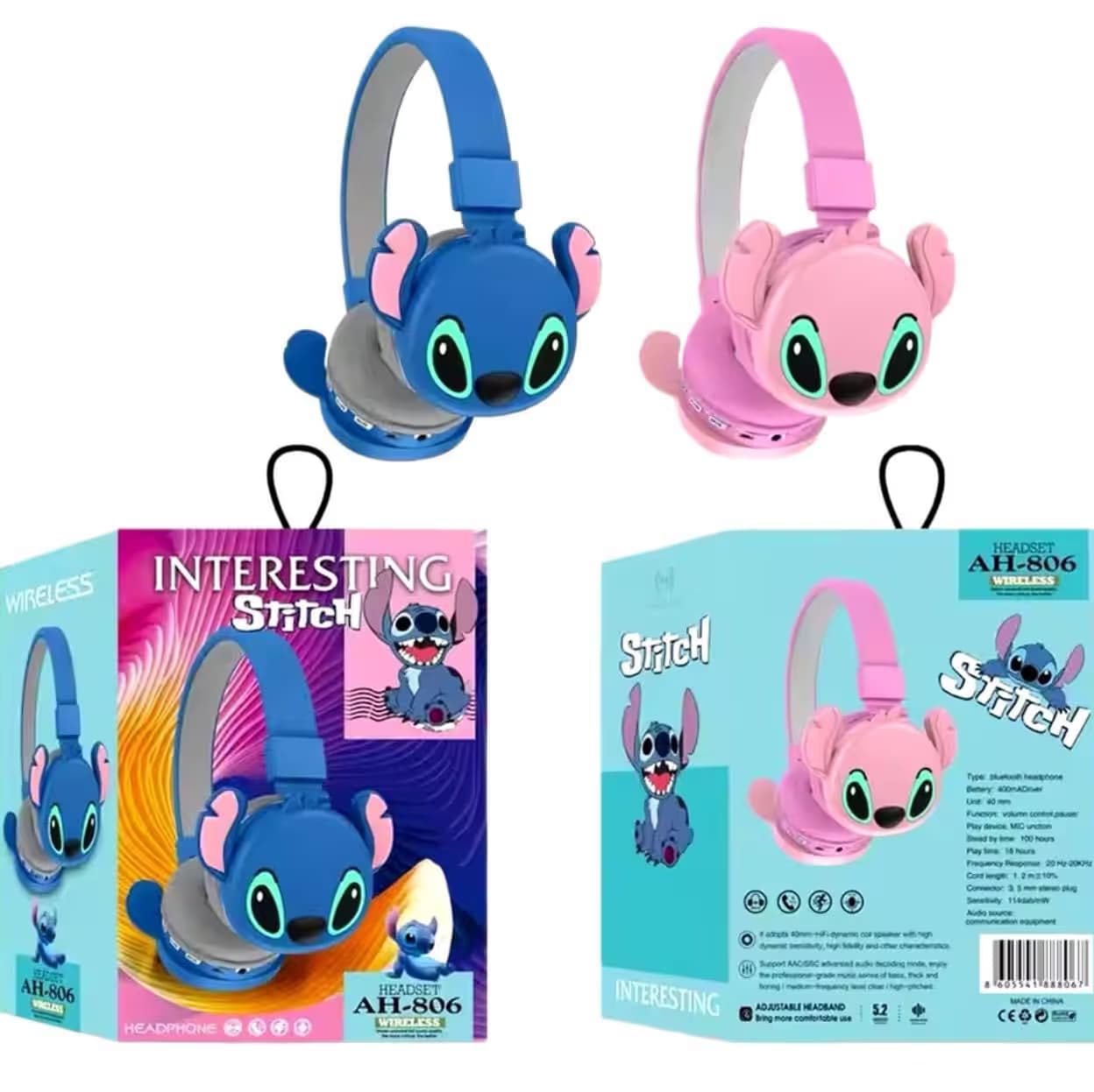 Casque Bluetooth Stitch - Rose 3