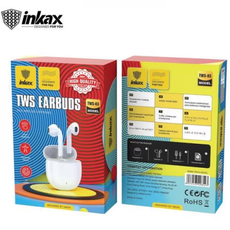 Écouteurs Sans Fil INKAX TWS-03 - Blanc 2