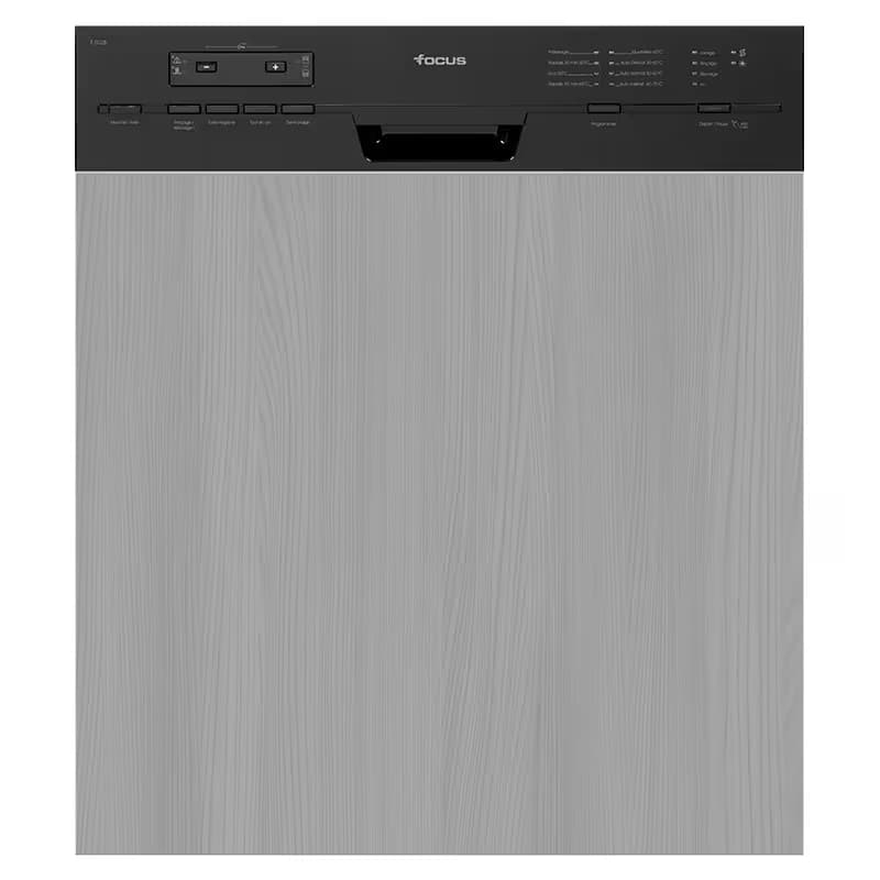 Lave Vaisselle Semi Encastrable FOCUS F502B 12 Couverts - Noir