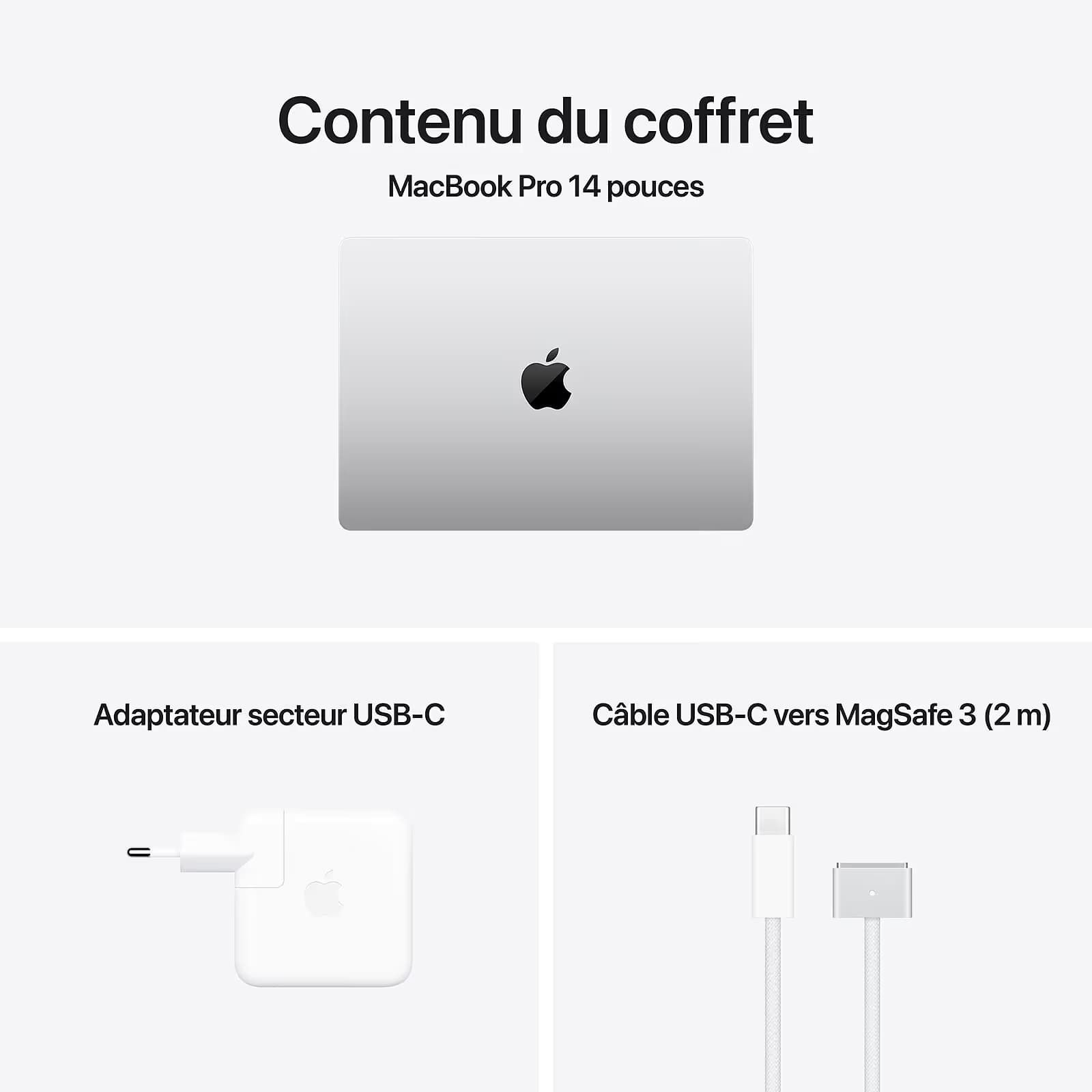 Apple - 14" MacBook Pro M4 24 Go 512Go CPU 12 cœurs GPU 16cœurs (MX2E3FN/A) - Silver  5