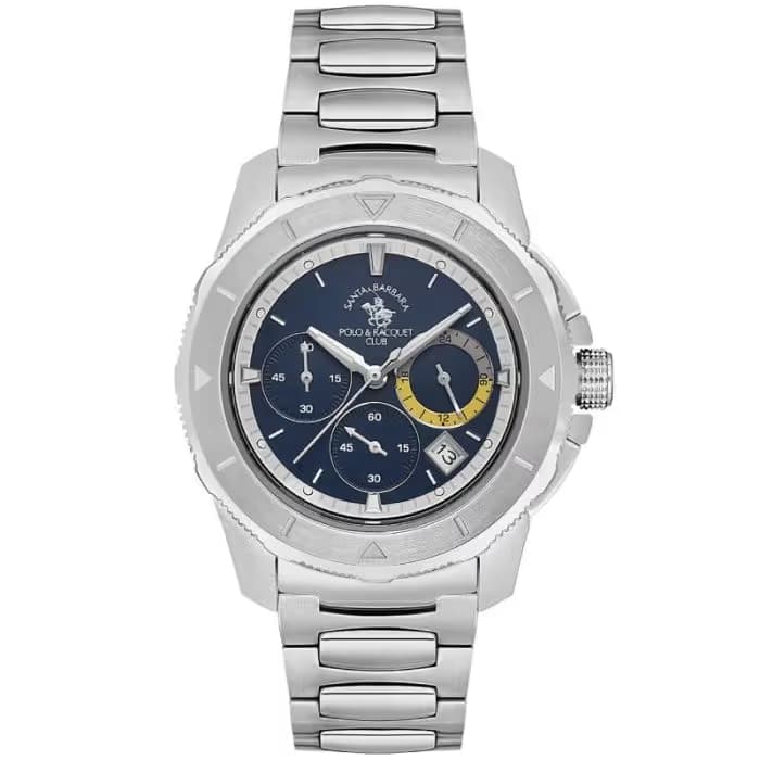 Montre Homme Polo Santa Barbara SB-1-10561-2- Silver & Bleu 1