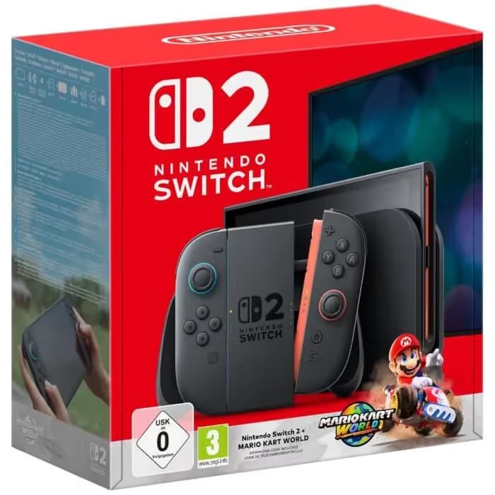Console Nintendo Switch 2 - Bleu Clair & Rouge Clair + Mario Kart World (Code) 3