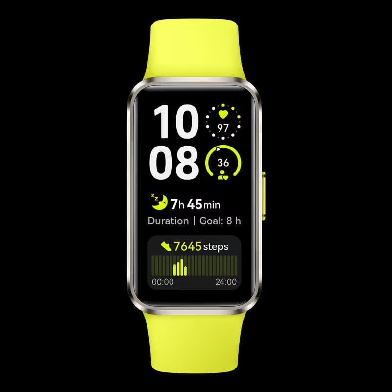 Bracelet connecté HUAWEI Band 10 - Vert Fluo 2