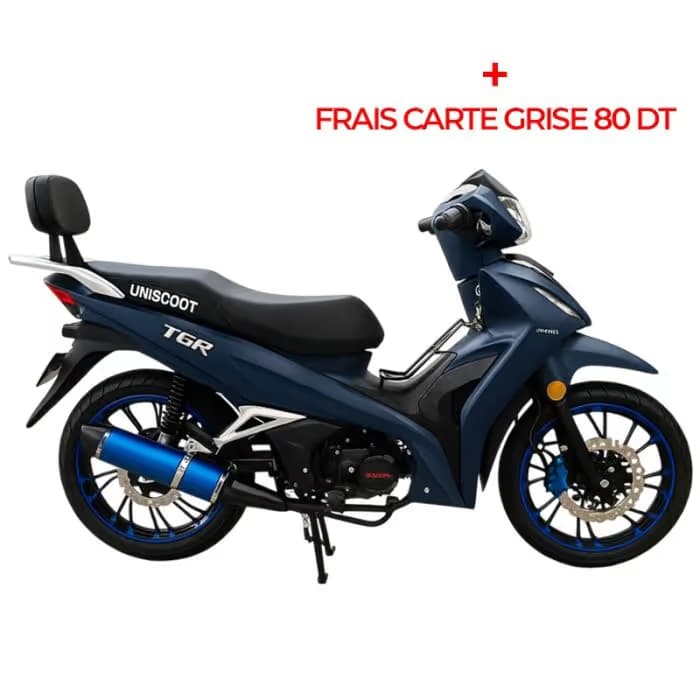 Moto UNISCOOT TIGER 125CC - Bleu