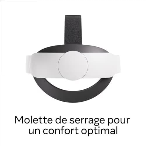 Sangle de Maintien Ergonomique Élite pour Casque Meta Quest 3 & 3S - Noir & Blanc 3