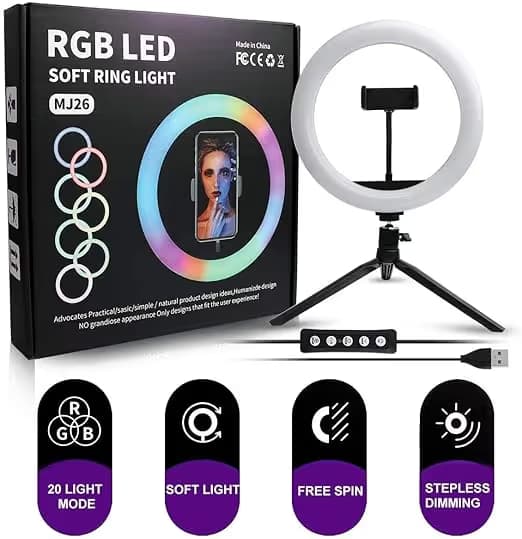 RGB LED Soft Ring light MJ26 2