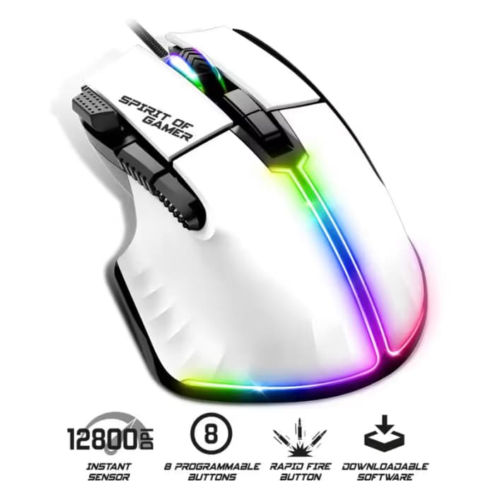 Souris Gaming Filaire Spirit Of Gamer Pro-M5 RGB - Blanc 2