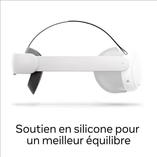 Sangle de Maintien Ergonomique Élite pour Casque Meta Quest 3 & 3S - Noir & Blanc 2