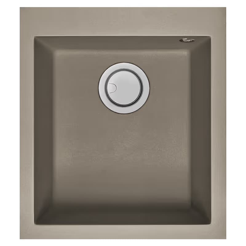 Évier De Cuisine Encastrable FOCUS Graniteck 1 Bac 41cm - Grège