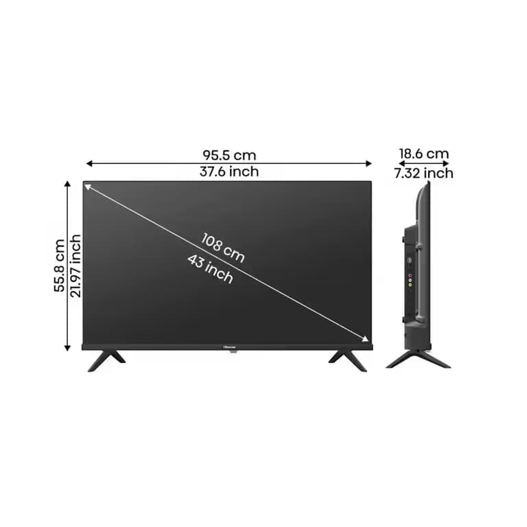 Téléviseur Hisense 43″ A4G FHD Smart TV + Récepteur Integré 2