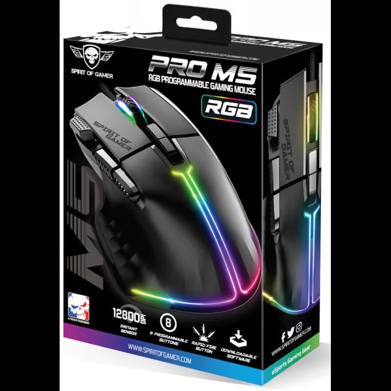 Souris Gaming Filaire Spirit Of Gamer Pro-M5 RGB - Noir 3