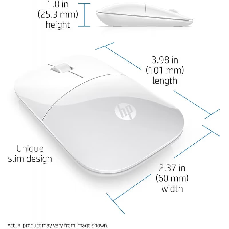 Souris Optique sans fil HP Z3700 - Blanc 6