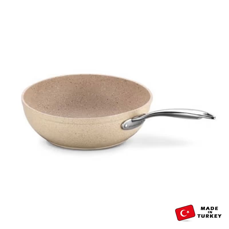 Poêle Wok Perla KORKMAZ 24 x 6.5 cm - crème