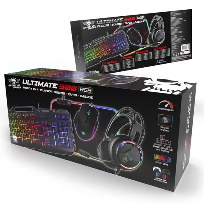 Pack Gaming 4en1 Gamer Spirit Of Gamer Ultimate MK300 RGB - Noir 2