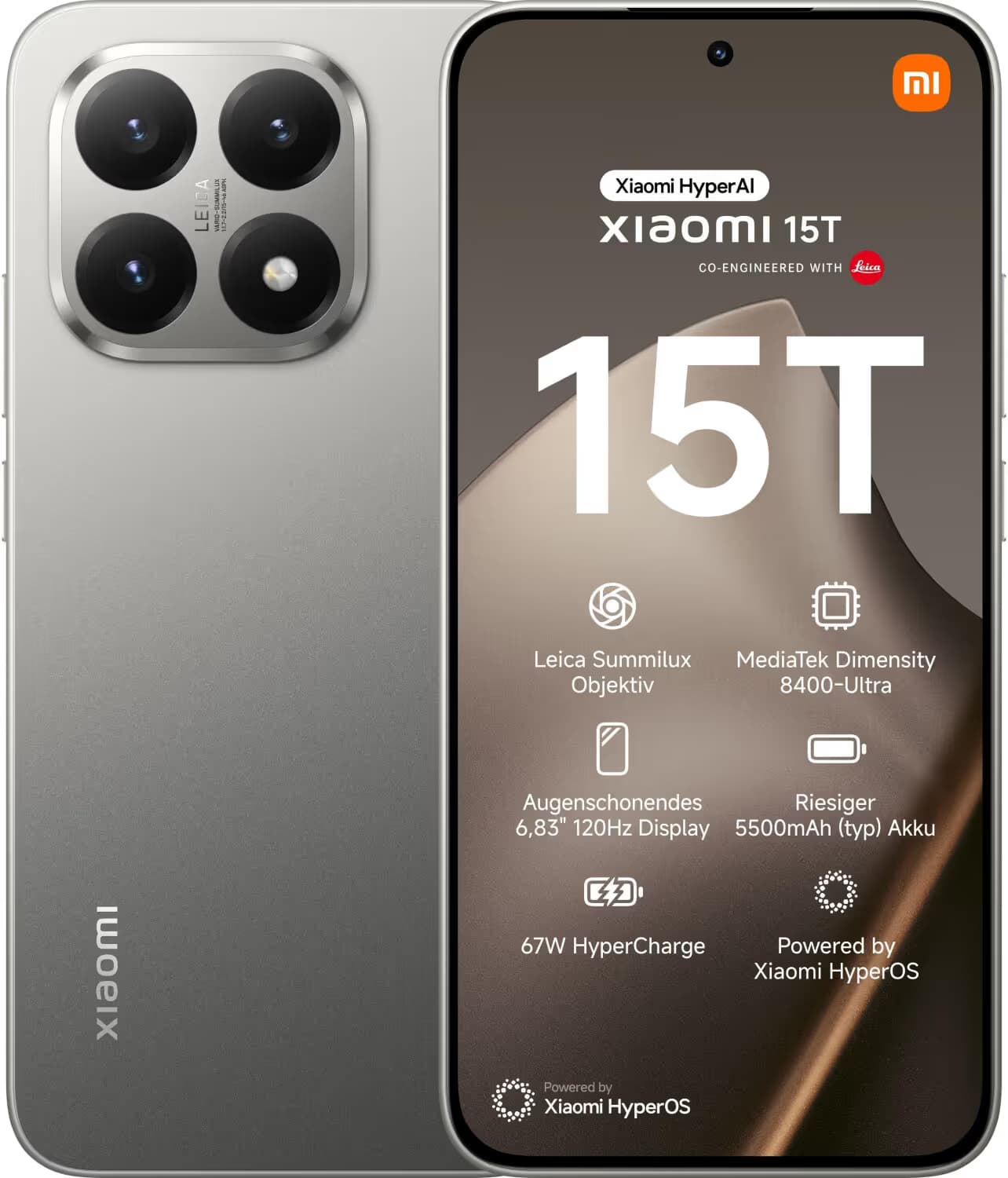 Xiaomi 15T 12 Go 512 Go - Gris