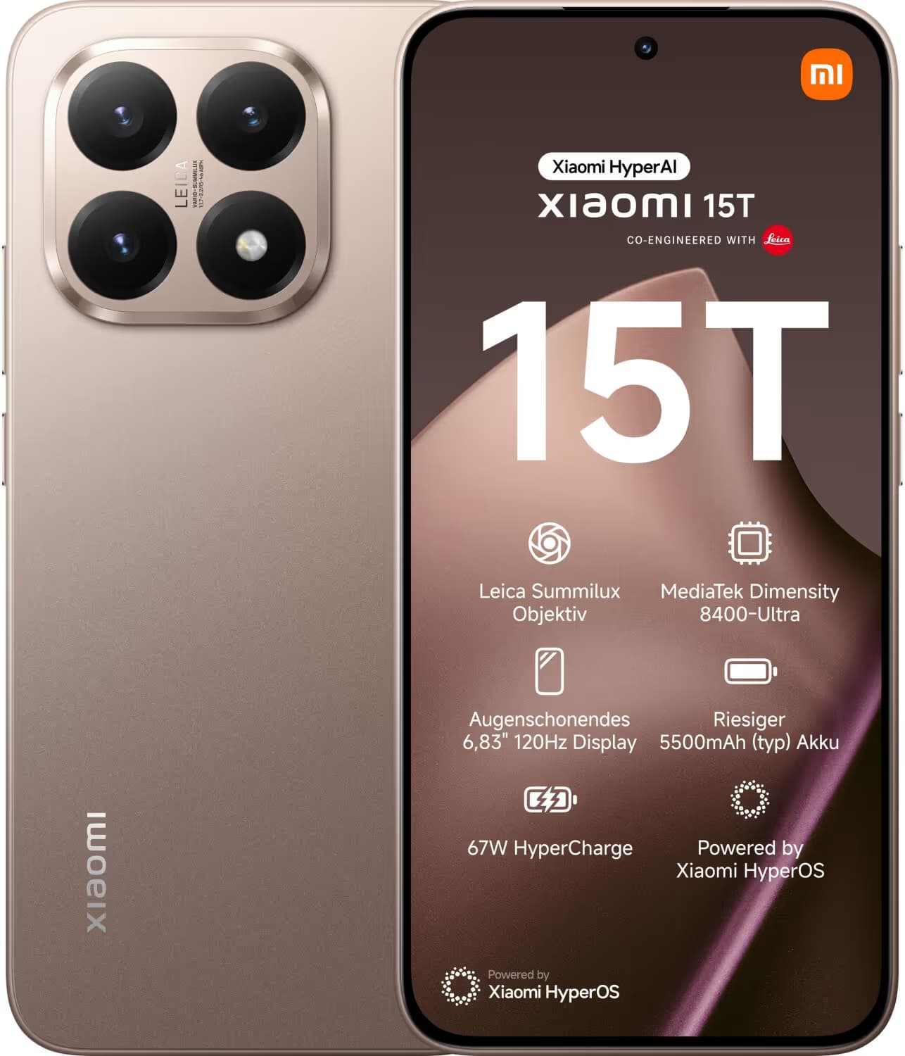 Xiaomi 15T 12 Go 512 Go - Rose Gold