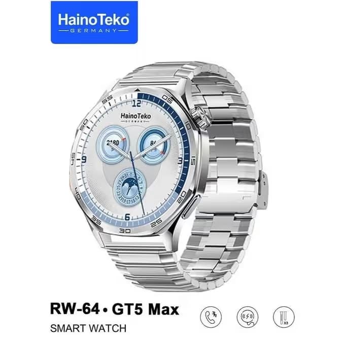 Montre Connectée Haino Teko  GT5 Max avec 3 Bracelets- Bleu 2