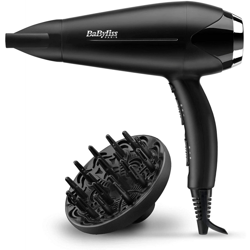 Sèche-Cheveux Babyliss Turbo Shine D572DE 2200W - Noir & Argent