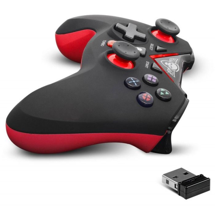 Manette de Jeu Sans Fil Spirit Of Gamer RFXPG pur PS3/PC - Noir & Rouge
